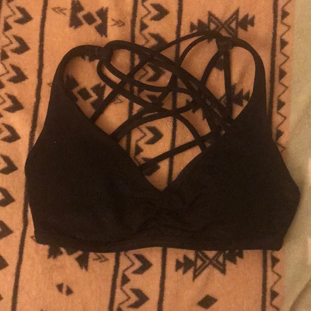 Blogilates Workout Push Up Black Bra